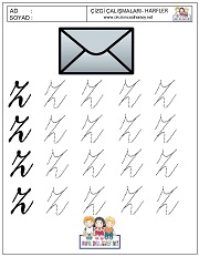 harfler çizgi çalışması